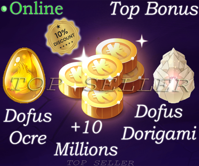 imagiro : Dofus Ocre + Dofus Dorigami + 10 000 000 Kamas - Fast Delivery