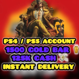  PS4/PS5  1500 GOLD BARS  125,000$ CASH  Red Dead Redemption Online Modded Account  Instant delivery