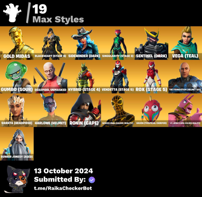 [PC/PSN/XBOX/NINTENDO] 83 skins | Carbon Commando | Skull Trooper | Midas .SUSH81