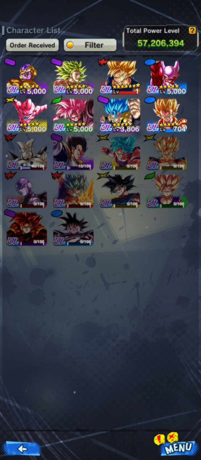 [Android] [Global] [Bandai ID] Dragon Ball Legends 8 UL Golden Frieza , Buu kid etc /13 Legends Limitied/Level 194