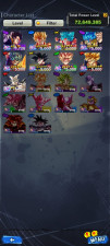 [Android ] [Global] [Bandai ID] Dragon Ball Legends 9 Ultra Characters UL Gohan etc/24 LL /43 Hero/122 Extrime/192 SP~Level 194