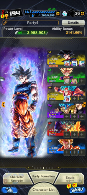 [Android ] [Global] [Bandai ID] Dragon Ball Legends 9 Ultra Characters UL Gohan etc/24 LL /43 Hero/122 Extrime/192 SP~Level 194