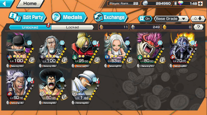 BR262-IOS+Android+2 Ex Meta(Snake+Zoro)+Good Medal+Rayleigh Max+Katakuri Max+Kaku+King+Kuma+Oden V2+Kaku+Support 120%