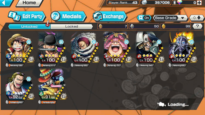 BR270-IOS+Android-Hyber 20+3 Ex Max(Zoro+Luffy+Big Mom)+Support 159%+Good Medal+Shiryu Max+King Max+Katakuri Max+Tesoro+Peros+S-Hawk+Noland