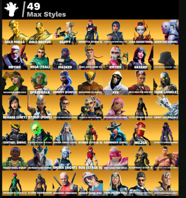 [PC/PSN/XBOX/NINTENDO] Leviathan Axe Diamond Diva . Prodigy . 100 skins . Midas . Mandalorian . Aquaman . Groot .TUK30 