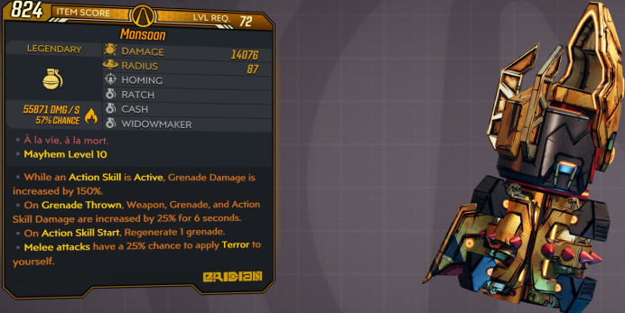 [PC/XB/PS] M10/L72 MONEY GRENADE - ENEMIES DROPS INSANE AMOUNT OF CASH WHEN HIT/KILLED! - ANOINTED x4