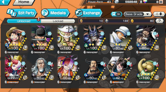 BR311-IOS+Android-5 Ex(Kaido V2+Kaido V3+Zoro+White Beard+Luffy)+Good Medal+Support 145%+Uta V2+Uta V3+Bluneo+Kaku+Ben Beckmen+Law Oni+Rayleigh
