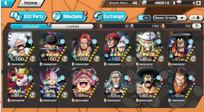 BR279-IOS+Android-Hyber 8+7/5 Ex Meta Max(Luffy Gear 5+Zoro+Kid Law+Shank Red+White Beard+Big Mom+Oden)+SUP 147%+Good Medal+Uta+Oden V2+Noland