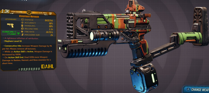 [PC/XB/PS] M10/L72 - NEMESIS 6.455.744 DMG (+6.43 MIL CORROSIVE DMG) - 1.1S RELOAD - 18.23 FIRE RATE - 96% ACC / 99% HANDLING - ANOINTEDx3