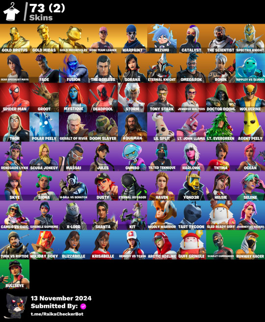 [PC/PSN/NINTENDO/XBOX] 73 skins l OG STW ,Midas , Spider-Man , Tony Stark AI408
