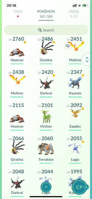 lvl24,have 19 Legendary, Giratina Moltres Kyurem Heatran Zapdos etc,have many nice pokemons  N8483