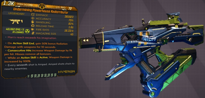 [PC/XB/PS] M10/L72 - REDISTRIBUTOR 365.923 DMG (+461k RADIATION DMG) - 16.33 FIRE RATE, 1.6s RELOAD - ANOINTED x3