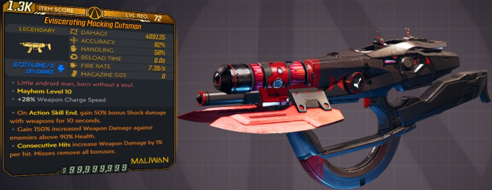 [PC/XB/PS] M10/L72 - CUTSMAN 409.135 DMG (+873k SHOCK DMG) - INFINITE AMMO/NO RELOAD - 7.39 FIRE RATE - ANOINTED x3