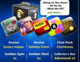 [COMBO PACK] 2 Advance Collectors Box + Avatar (Santa Helper + Holiday Cheer) + Christmas Chat Pack + 1 Golden spin + 3 golden Shot