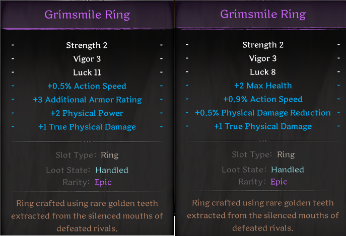 Dark and darker BIS Grimsmile Ring