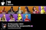 【PC-PSN-XBOX】 OG MAIL- DEAD ACC-10 skins |Hybrid|Blackheart|Sentinel|Gear Specialist Maya|Peely|BunkerJonesy|Sidewinder|Agent Peely| 300 VB BY#5