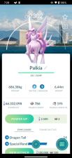 Trade for your account - Palkia-O (non-shiny) with Spacial Rend, Fukuoka background - 20k or 1M stardust