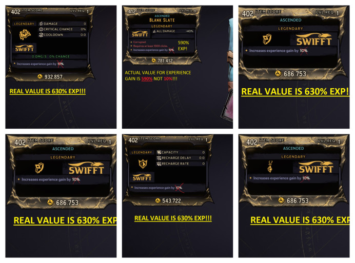 [MODDED] L1 EXP LEVELING BUNDLE (SPELL + WARD + ARMOR + 2xRINGS + AMULET) - TOTAL 3740% EXP GAIN - BEST IN GAME!!!