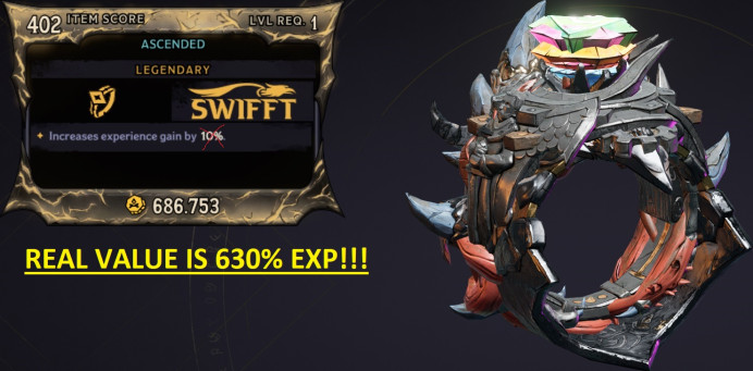 [MODDED] L1 RING 630% EXP GAIN - BEST LEVELING EXP RING IN GAME MODDED BY ME!!!