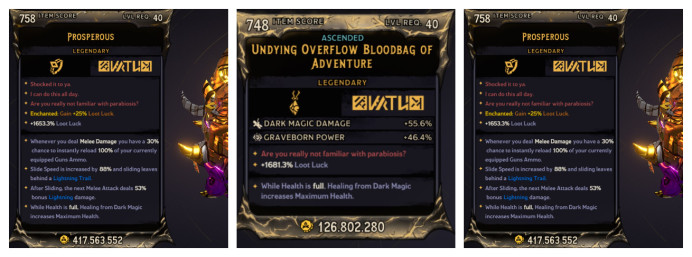 [MODDED] L40 LOOT LUCK PACK (AMULET + 2 RINGS) - BEST LOOT LUCK PACK IN GAME MODDED BY ME!!!