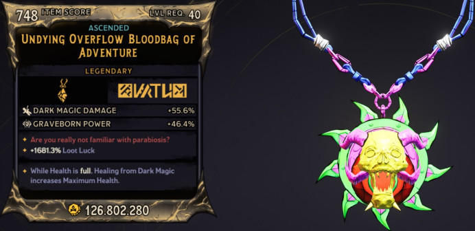 [MODDED] L40 LOOT LUCK PACK (AMULET + 2 RINGS) - BEST LOOT LUCK PACK IN GAME MODDED BY ME!!!