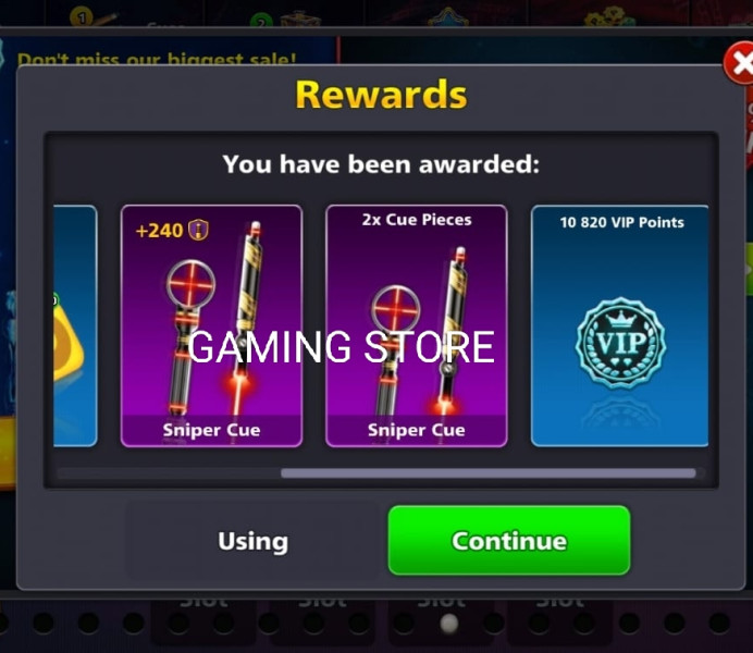 Sniper Cue Level 2 + 700 Cash -In Your Account 