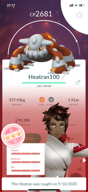 lvl24,have 100IV Legendary Heatran,have Shiny Giratina Heatran Moltres Zapdos Darkrai Kyurem Lugia etc  N8522