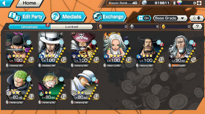 BR334-Hyber 8+4 Ex Meta Max(Snake+Lucci+Roger v2+Zoro)+Good Medal+Support 151%+Bluneo Max+New Uta+Egghead Zoro+Kaku+Sanji+Rayleigh+S-Hawk