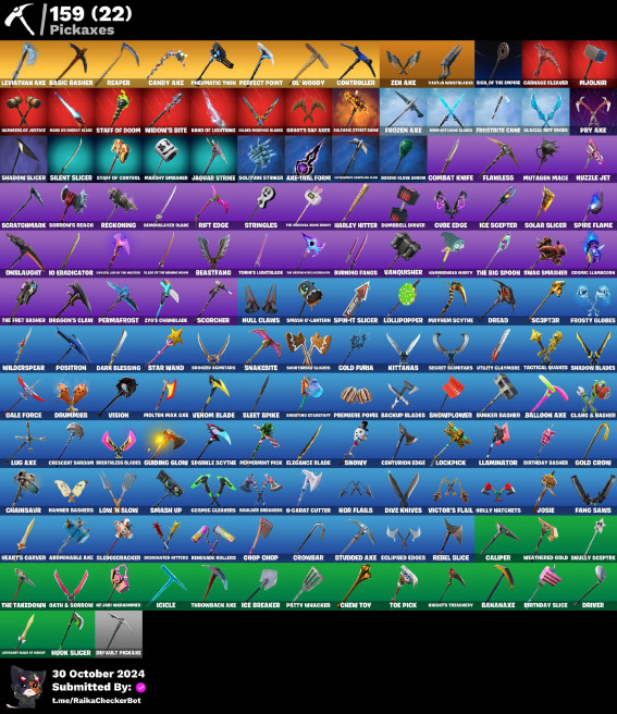 169 skins ()Backlash . Leviatano Axe . Omega LAI158 N