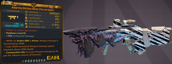 [PC/XB/PS] M10/L72 - BLOOD-STARVED BEAST 859.353x2 DMG (176% CRYO EFFICIENCY) - ANOINTED x3