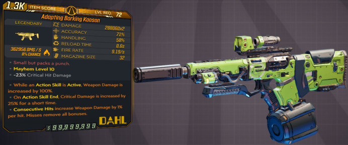 [PC/XB/PS] M10/L72 - KAOSON 288.060x2 DMG (+362k FIRE DMG) - 0.6 RELOAD - ANOINTED x3