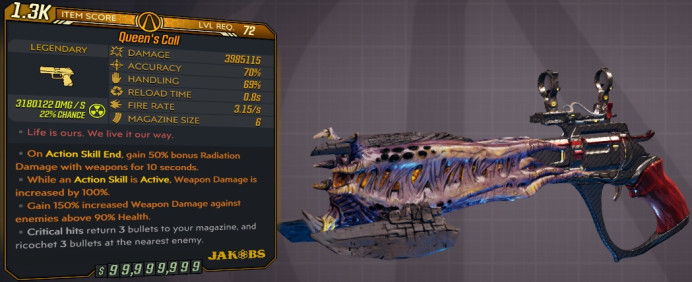 [PC/XB/PS] M10/L72 - QUEENS CALL 3.985.115 DMG (+3.18 MIL RADIATION DMG) - 0.8s RELOAD! ANOINTED x3 - CRAZY DAMAGE!!