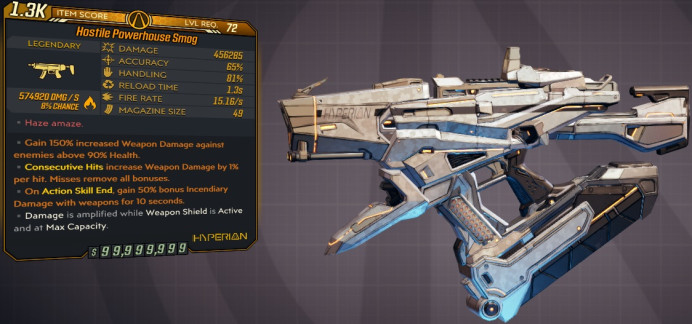 [PC/XB/PS] M10/L72 - SMOG 456.285 DMG (+574k FIRE DMG) - 15.16 FIRE RATE - 1.3s RELOAD - ANOINTED x3