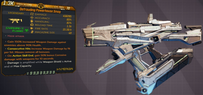 [PC/XB/PS] M10/L72 - SMOG 456.285 DMG (+574k CORROSIVE DMG) - 15.16 FIRE RATE - 1.3s RELOAD - ANOINTED x3