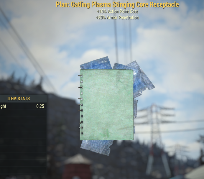 Plan: Gatling Plasma Stinging Core Receptacle 
