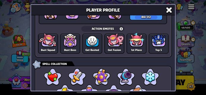 38 Characters / 2 Character Level 4 / LvL 55 / Skin Full / 9 Spells / 80 Emotes / Full Access