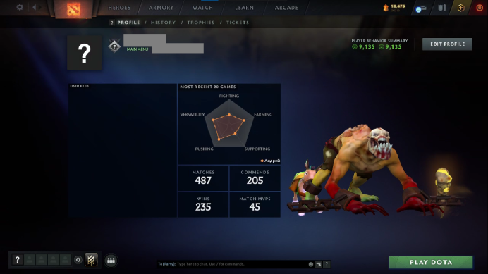 25 LVL comportamiento: 9135 clasificación anterior: guardianes 3 (1078 - 1231mmr) no vac 408 horas