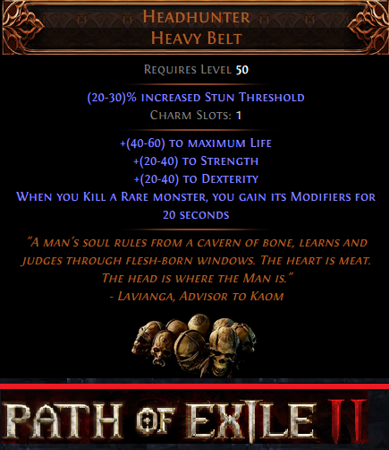 [Standard] HeadHunter - POE 2 (non corrapt)(random roll) - Fast (SAFE)
