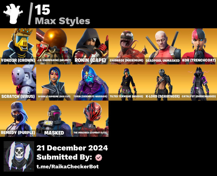 [PC/PSN/XBOX] 67Skins *John Wick*|Captain America,Deadpool,Catalyst,Midas,Sunny,Anakin Skywalker,Ultimate Knight,Spider-Man,Thor| Full Access