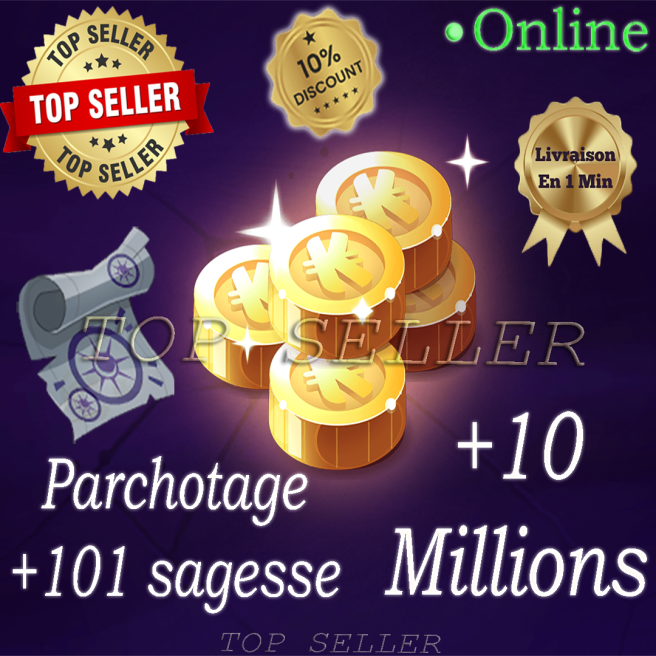 Boune : parchotage +101 sagesse + 10 000 000 Kamas + Top bonus - Fast Delivery
