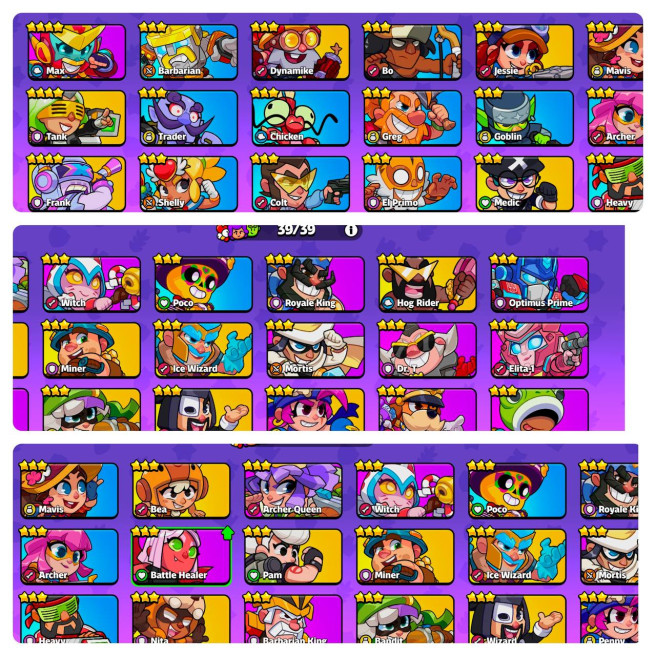 39 Characters / 3 Character Level 4 / LvL 67 / Skin Full / 9 Spells / 95 Emotes / Full Access