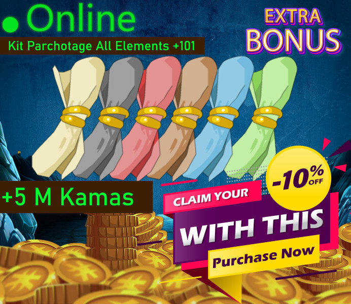 Boune>[ Kit Parchotage Complet 101 tout les Elements + 5,000,000 KAMAS ]
