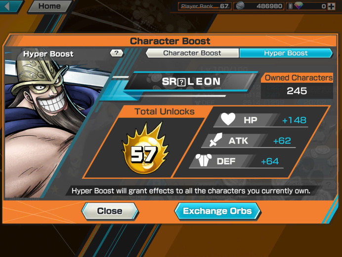 BR352-IOS+Android-Hyber 57+9 Ex(Shank v4+Yamato Ace+Gear 5+Roger V2+Zoro+Kaido v2+Shank v3+Kid Law+Akainu)+Vip Medal+King+Alber Max+Pero+New Uta