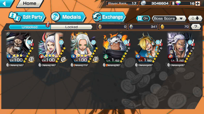 BR354-IOS+Android-3 Ex Meta Max(Snake+Kaido v2+Yamato)+Good Medal+Support 125%+S-Bear+New Sanji+Alber+Pacifista+Rayleigh v3