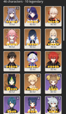[Code 5318] Ark 56 / Local EU / 46 characters · 10 legendary / 3 legendary weapons / 1 constellation
