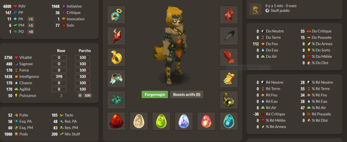 Imagiro>[ Panoplie full pvp opti feux ] 