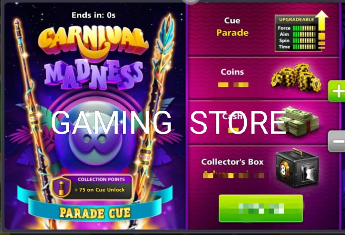 [MAX CUE] Parade Cue Max + 1000 Cash + 17 advance Collector Box