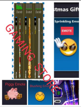 [ Cue + Emotes ] Panther Cue + Iron Cue + Invisible Cue + Glitch Cue {Level 1} + Piggy Emote + Sprinkling Emote + Blushing Emote