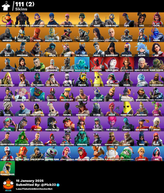 [XBOX/PC] - 111 skins | OG STW | Fishstick (World Cup) | Omega (stage 5) | Sub Commander | Trailblazer | Havoc | Rogue Agent | Fade | Luxe