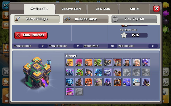 TH - 14 | XP - 177 | HEROES 76/76/47/51/25 | WAR STAR 1516 | INSTANT DELIVERY 